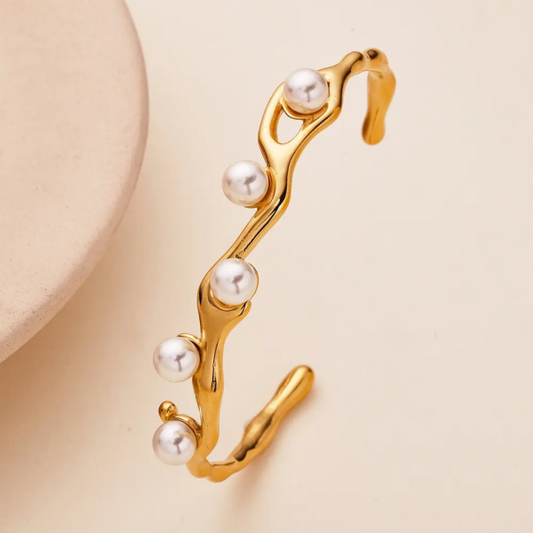 Pearl Vine Cuff Bracelet