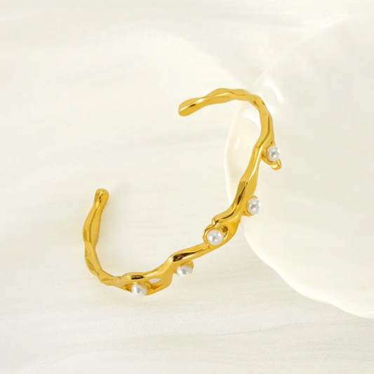 Pearl Vine Cuff Bracelet