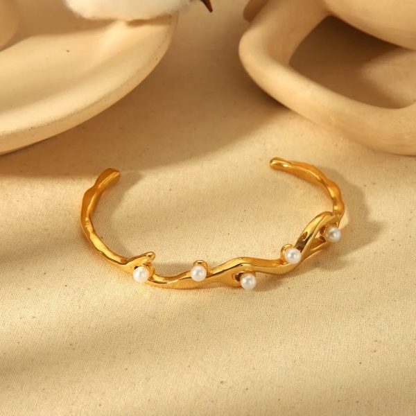 Pearl Vine Cuff Bracelet